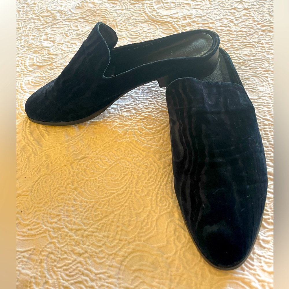Robert Clergerie Velvet mules - Size 9 - Dark Navy